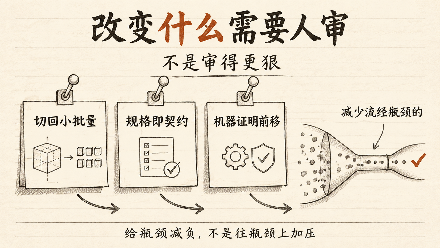 改变什么需要人审，而不是审得更狠