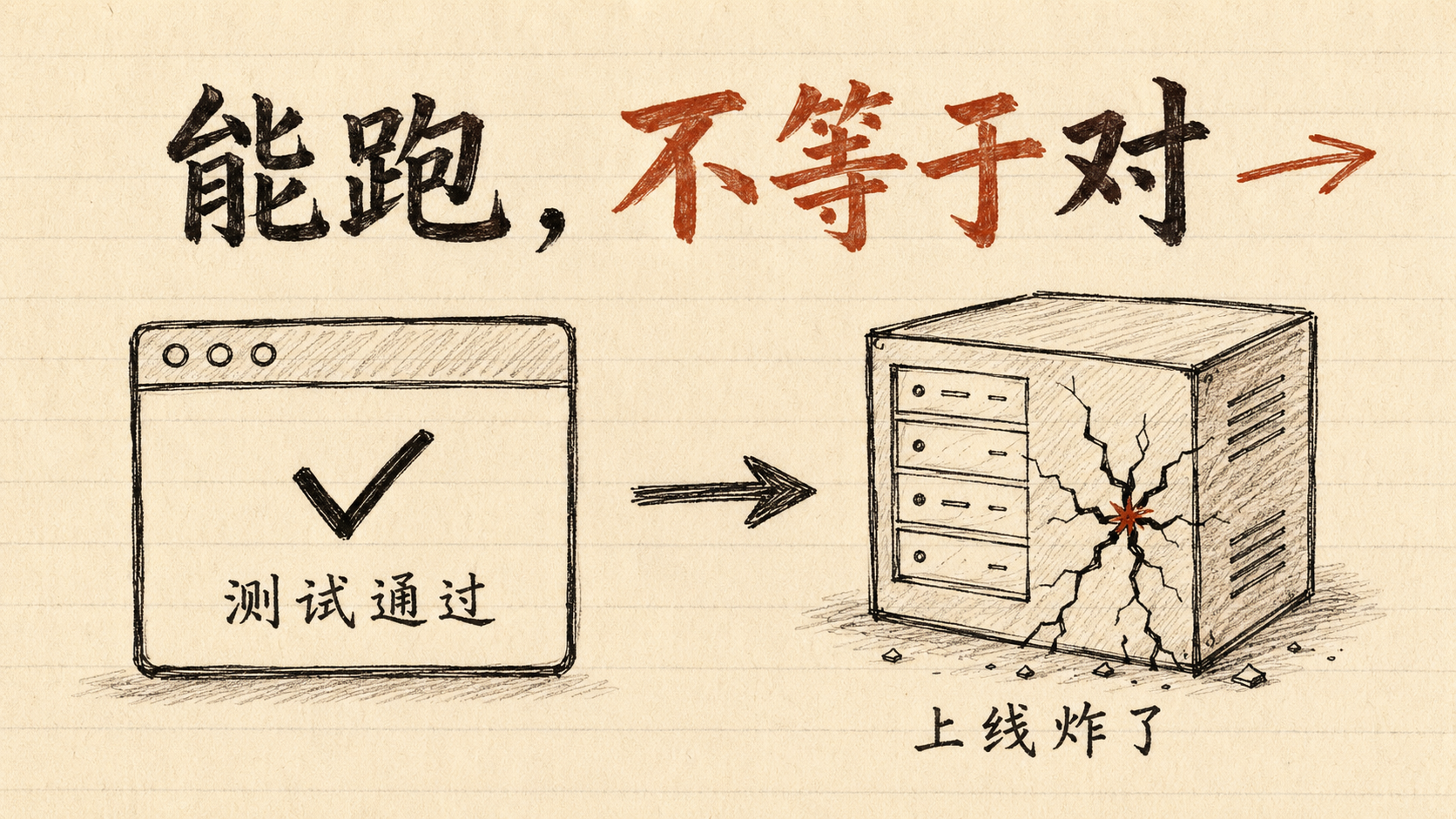 能跑，不等于对
