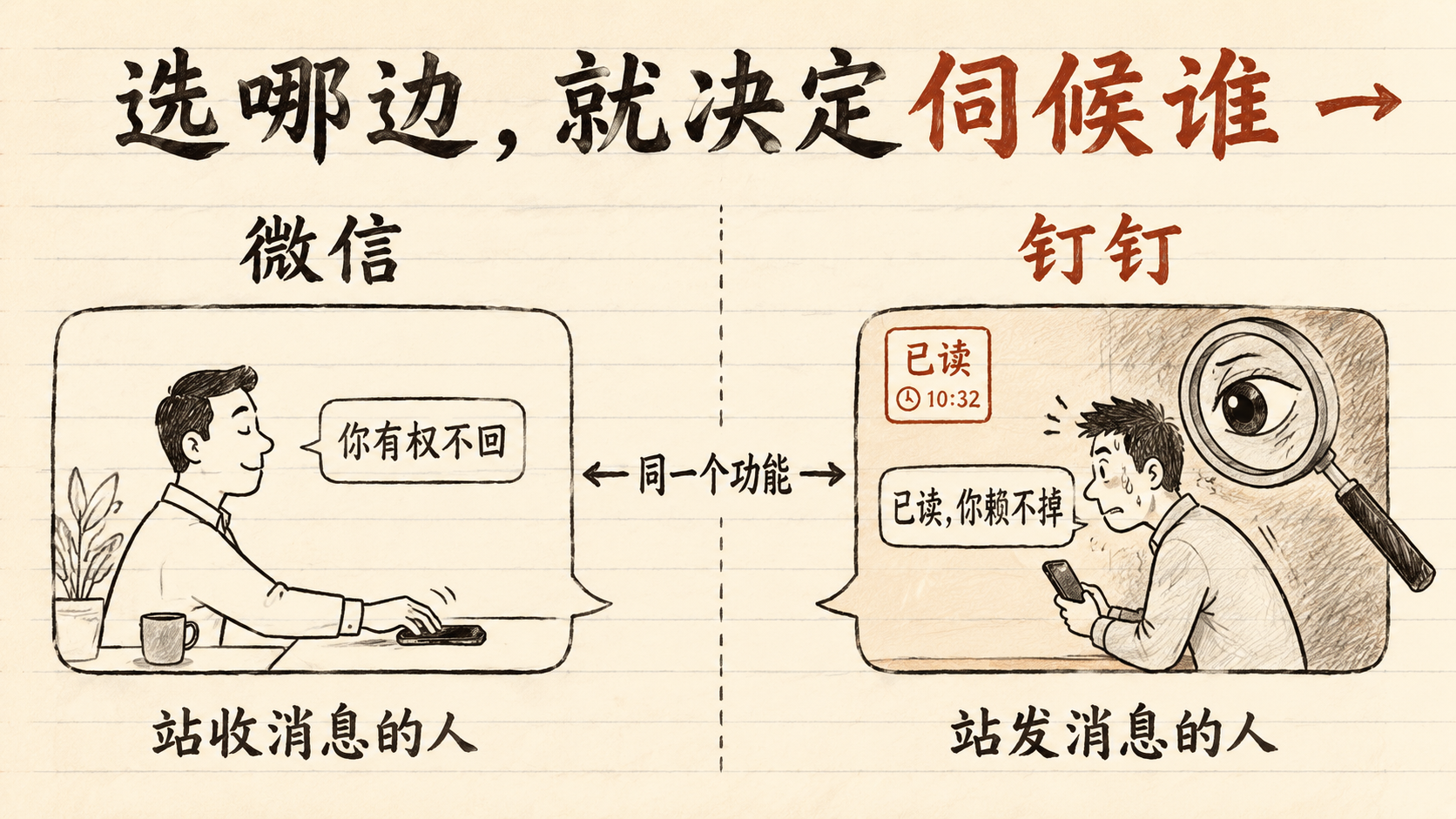 选哪边,就决定伺候谁
