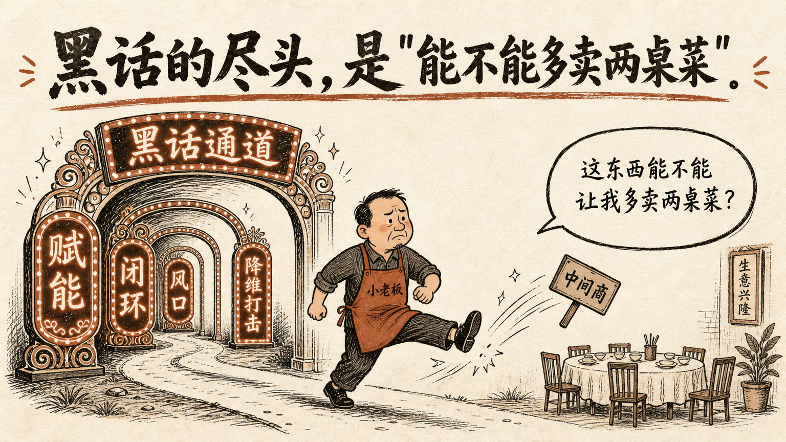 黑话的尽头，是"能不能多卖两桌菜"