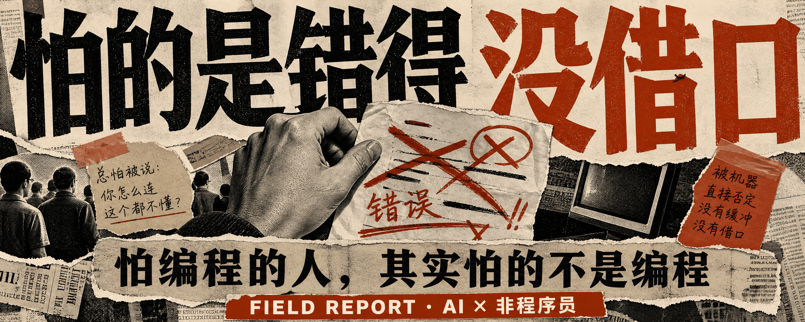怕的是错得没借口 — 撕纸拼贴封面