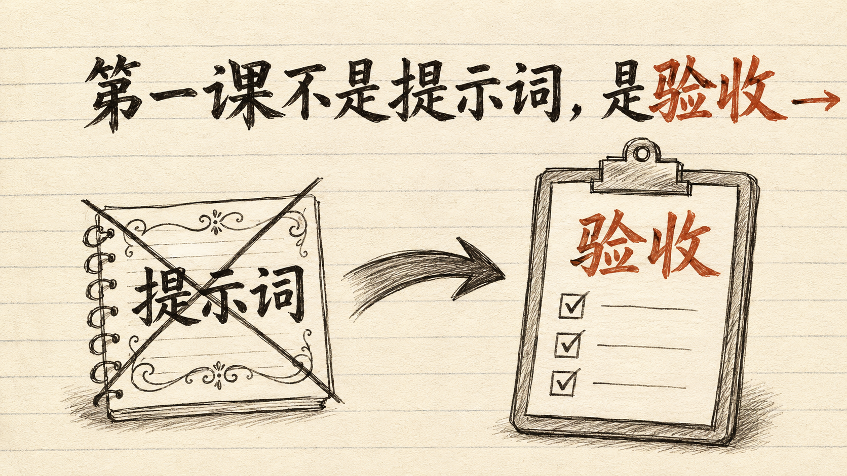 第一课不是提示词，是验收