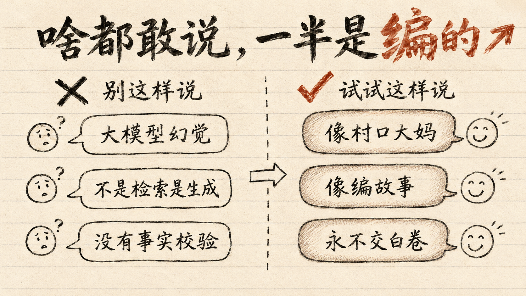 话术对照表：技术说法 vs 生活化说法